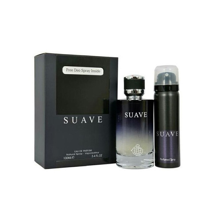 ادو پرفیوم مردانه فراگرنس ورد مدل Suave حجم 100 میلی لیتر به همراه اسپری فراگرنس مدل Suave حجم 75 میلی لیتر